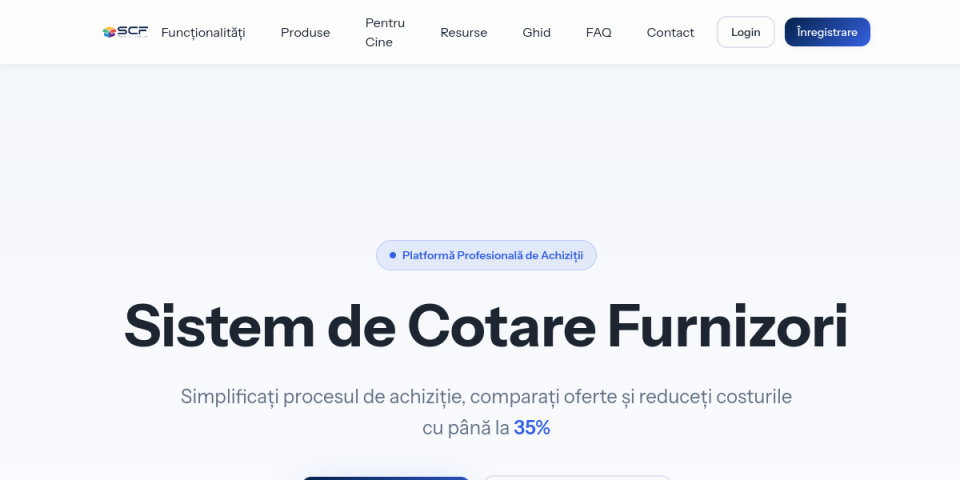 Preview of Supplier quoting system